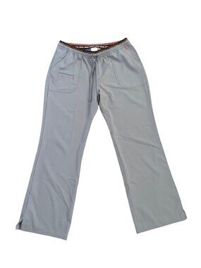 Heartsoul Womens Petite Gray Scrub Pants W/ Elastic Waistband & Drawstring M
